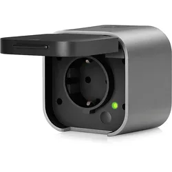 EVE Energy Outdoor (MATTER) Smarte Außensteckdose, Schwarz/Grau
