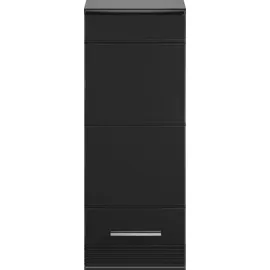 Home Affaire Hängeschrank Malmö, Breite 30 cm, 1 Tür (Türanschlag wechselbar), 2 Einlegeböden in verschiedenen Farben erhältlich, Badmöbel, Badschrank, Schrank, Bad schwarz