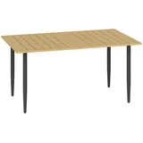 Outsunny Gartentisch 150 x 90 x 73 cm Braun