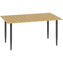 Outsunny Gartentisch 150 x 90 x 73 cm Braun