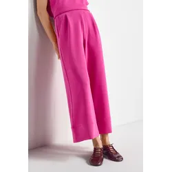 Culotte RICH & ROYAL "2409 T Peach Culotte", Damen, Gr. S, N-Gr, pink (raspberry pink), Web, Obermaterial: 52% Modal, 42% Polyester, 6% Elasthan, casual, Hosen, aus fester, gepeachter Qualität