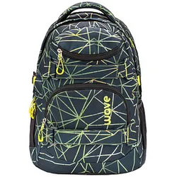 BELMIL® Schulrucksack Infinity Stripes Green Kunstfaser grün/hellgrün