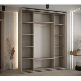 abiks möbel Schwebetürenschrank Dakota 190 x 235,2 x 60 cm Schwarz