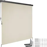 Tectake Senkrechtmarkise 15 x 12 cm Beige Aluminium