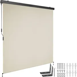 Tectake Senkrechtmarkise 15 x 12 cm Beige Aluminium