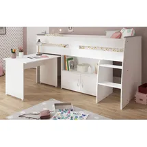 parisot möbel Hochbett Releave 90 x 200 cm Holz weiß