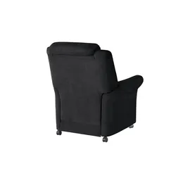 Polstermöbel Oelsa Fernsehsessel Andorra Mikrofaser 87 x 108 x 110 cm Schwarz mit Rollen