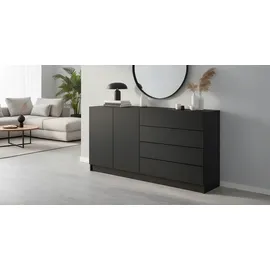 borchardt Möbel Vaasa 152 x 79 x 35 cm Schwarz