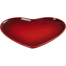 Le Creuset Servierplatte in Herzform 32 cm Kirschrot