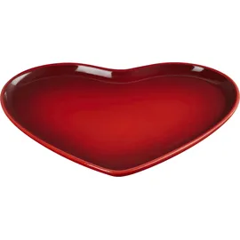 Le Creuset Servierplatte in Herzform 32 cm Kirschrot