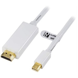 Deltaco Mini DisplayPort ></noscript> HDMI 2m Weiß