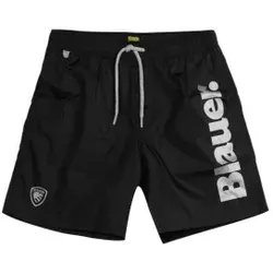 Blauer für Herren. 25SBLUN02515 Schwarzer Logo-Schwimmanzug (L), Strandbekleidung, Polyester