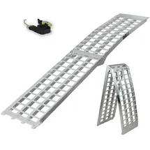 Trutzholm 1 x Auffahrrampe 230 cm Traglast 680 kg Alu klappbar grau Riffelstab Rampe Verladerampe