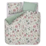 Pip Studio Bettwäsche Viva Las Flores_White_DE_UV_200x200 1 Bettbezug, 2 Kissenbezüge 200 x, 3 teilig, Bettbezug Kopfkissenbezug Set kuschelig weich hochwertig weiß