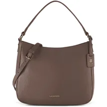 lazarotti Bologna Leather Schultertasche Leder Grau