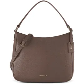lazarotti Bologna Leather Schultertasche Leder Grau