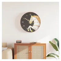 VidaXL Wanduhr Golden und Weiß Ø29,5 cm Polystyren und