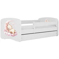 Raumhirsch furniture Kinderbett, Weiß, Holzwerkstoff, Holzwerkstoff, 1 Schubladen, 80x160