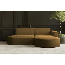 kaiser möbel Ecksofa, Sofa L form, Couch L form MODENA STUDIO stoff Neve Hellbraun Rechts - Grau