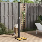 vidaXL Gartendusche Schwarz 50x55x224 cm Poly Rattan und Akazienholz