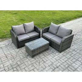 fimous Gartenlounge-Set 4-tlg. Dunkelgrau