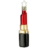 INGE-GLAS Inge Glas - Christbaumschmuck, Baumschmuck - Lippenstift - Kissable - 10 cm - mundgeblasenes Glas