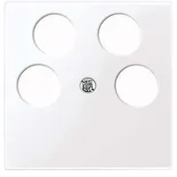 Merten Zentralplatte aws/gl f.Antenn.Dose 4Loch 296525