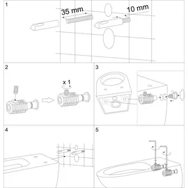 Bäder Boutique BB Wand-WC mit WC-Sitz Schwarz matt