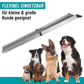 Trixie Teleskop-Hunderampe – Auto-Einstiegshilfe für Hunde, Alu