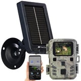 WLAN-2K-Wildkamera mit Akku-Solarpanel, PIR, Nachtsicht, 3.000 mAh