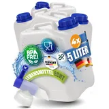 Kosmetex 4X Kanister 5L mit Hahn, Geruchsneutral, Wasserkanister 5 Liter für Wasser & Lebensmittel, BPA frei, für Outdoor, Camping, Haushalt & Gewerbe | Made in Germany