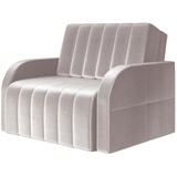 e-meubles Schlafsessel mit Bettfunktion Schlafsofa mit Bettkasten Sessel mit Schlaffunktion Klein und Bequem – Gästesofa – Relaxsessel für Kinder – montana 80 (Beige – Paros 02)