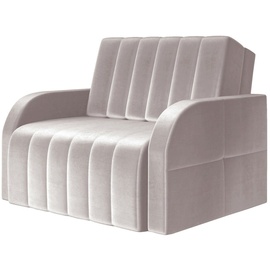 e-meubles Schlafsessel mit Bettfunktion Schlafsofa mit Bettkasten Sessel mit Schlaffunktion Klein und Bequem – Gästesofa – Relaxsessel für Kinder – montana 80 (Beige – Paros 02)