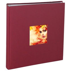 IDEAL TREND Fotoalbum Flair Fotoalbum 30×30 cm 100 weiße Seiten Seiten Jumbo Buchalbum Fotob rot