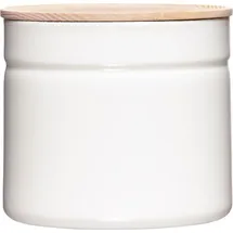 RIESS Vorratsdose mit Eschenholzdeckel Pure White 13 cm 1,35 l