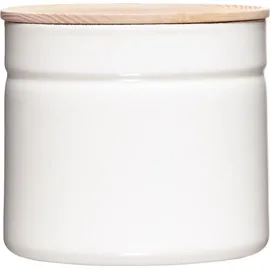 RIESS Vorratsdose mit Eschenholzdeckel Pure White 13 cm 1,35 l