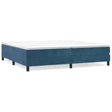 vidaXL Boxspringbett mit Matratze Dunkelblau 200x200 cm Samt