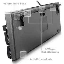 EAXUS Mechanische Gaming Tastatur Blue Switches DE