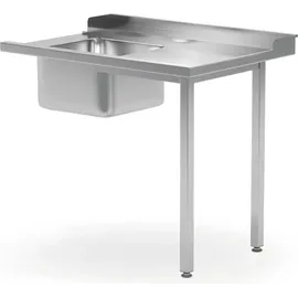 HENDI Zulauftisch für Geschirrspüler, - Silber