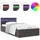 vidaXL Bett mit Bettkasten 100 x 200 cm Dunkelgrau