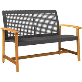 vidaXL Gartenbank 112 x 0 x 0 cm Schwarz