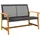 vidaXL Gartenbank 112 x 0 x 0 cm Schwarz