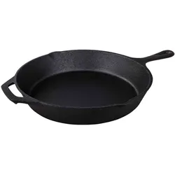 Tramontina Gusseisen Grillpfanne BLACK, 30 cm, optimale Wärmeleitung, für Induktion, Grill und BBQ