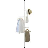 [en.casa] Teleskopgarderobe Havneby Weiß