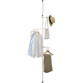 [en.casa] Teleskopgarderobe Havneby Weiß