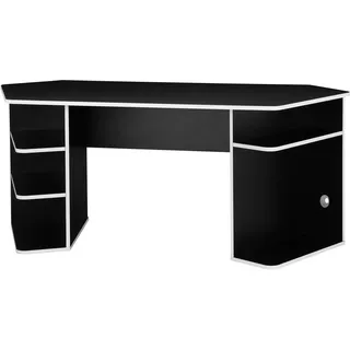 INOSIGN Gamingtisch »Game, Computertisch, Eckschreibtisch«, Towerfach, Kabeldurchlass, asymetrisches Design, Breite 180 cm