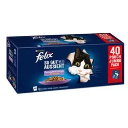PURINA FELIX Katzennassfutter So gut wie es aussieht Gemischte Vielfalt in Gelee