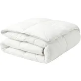 Beliani Bettdecke Weiß Japara Baumwolle Entendaunen Extra Warm geräuscharm luftdurchlässig leicht Winter Schlafzimmer