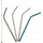 LURCH Edelstahl Trinkhalme gebogen 21,5 cm 4 St. Gold/Rosa/Blau/Grau