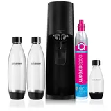 black + PET-Flasche 2 l + PET-Flache 1 l + Zylinder